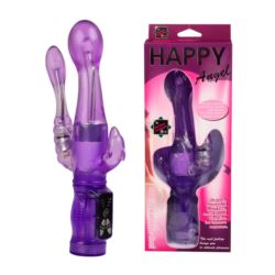 Happy Angel, Triple Pleasure, Purple, 22cm