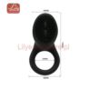 Cock ring, with on-contact vibrator, 100% silicone