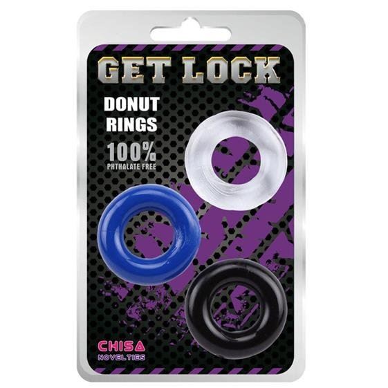 Get Lock Donut Rings-Assorted 3 Pack